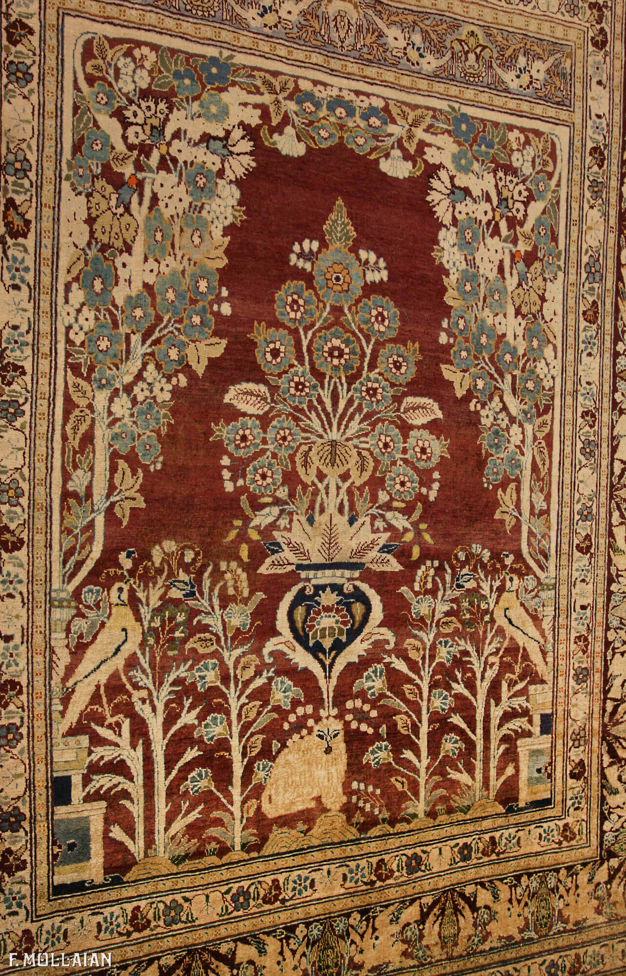 Tapis Persan Antique Tabriz Soie n°:60635069